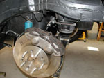 Left rear brake assy & half-shaft w/ 1/2" wheel studs