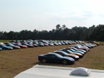 A sea of Corvettes at the Bruce Glueck sponsored BBQ
