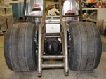 Rear shot of mounted wheels