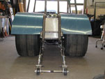 Rear view of wheelie bars