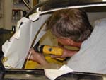 Installing the rear quarter custom trim piece