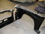 Painted underside of front body-work