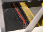 Close up view of the gap trim piece
