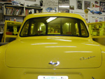 A close-up of the rear window.