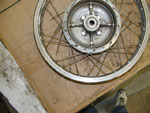 We disassembled the wheels in order to reuse the hubs with new rims