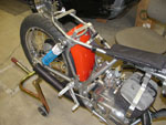 The rear fender is mounted