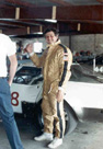 Dave after his first session in the race car