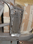 The reinforcing plate is welded on