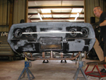 A rear bar was installed to protect the fuel cell