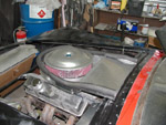 The air box with the air cleaner on the car