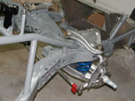 The right front A-arm assembly from the rear