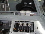 A view of the brake masters through the engine bay hatch