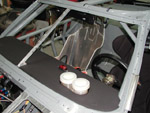 We made a 2 piece support so we can run a short windshield if we decide to take the top off